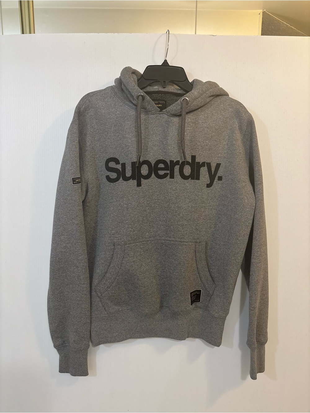 Superdry Gray Logo Pullover Hoodie